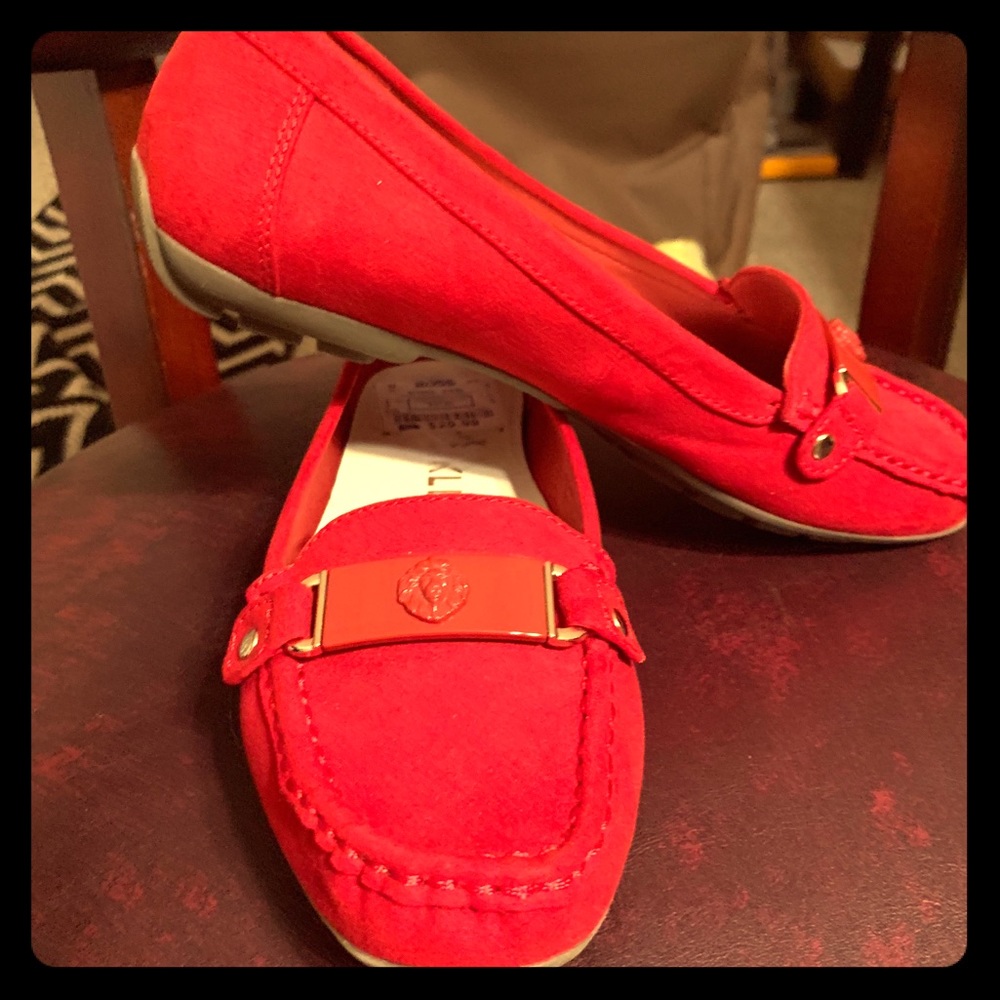 Red Anne Klein loafers